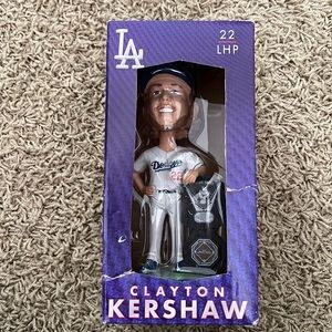 Brand new Clayton Kershaw bobble head. Never opened.